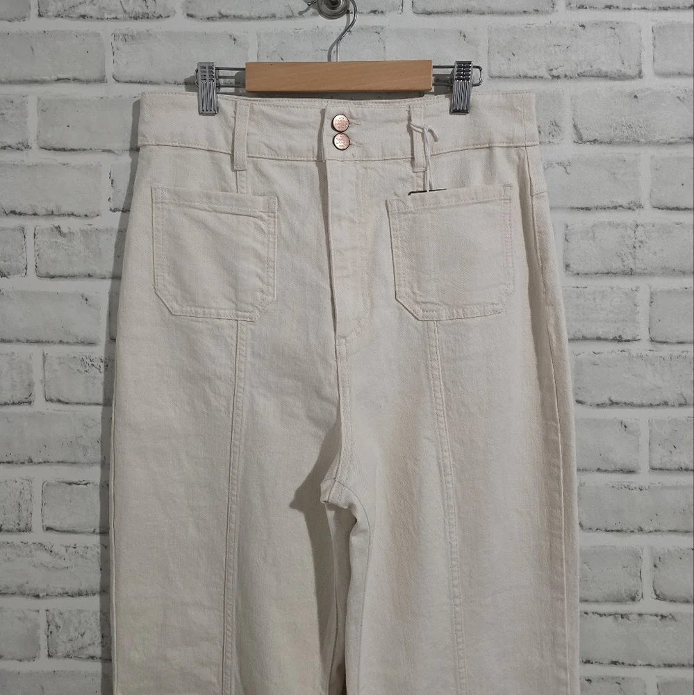 NEW‎ Marine Layer Archive Mariah Flare Pant Beige Size 10